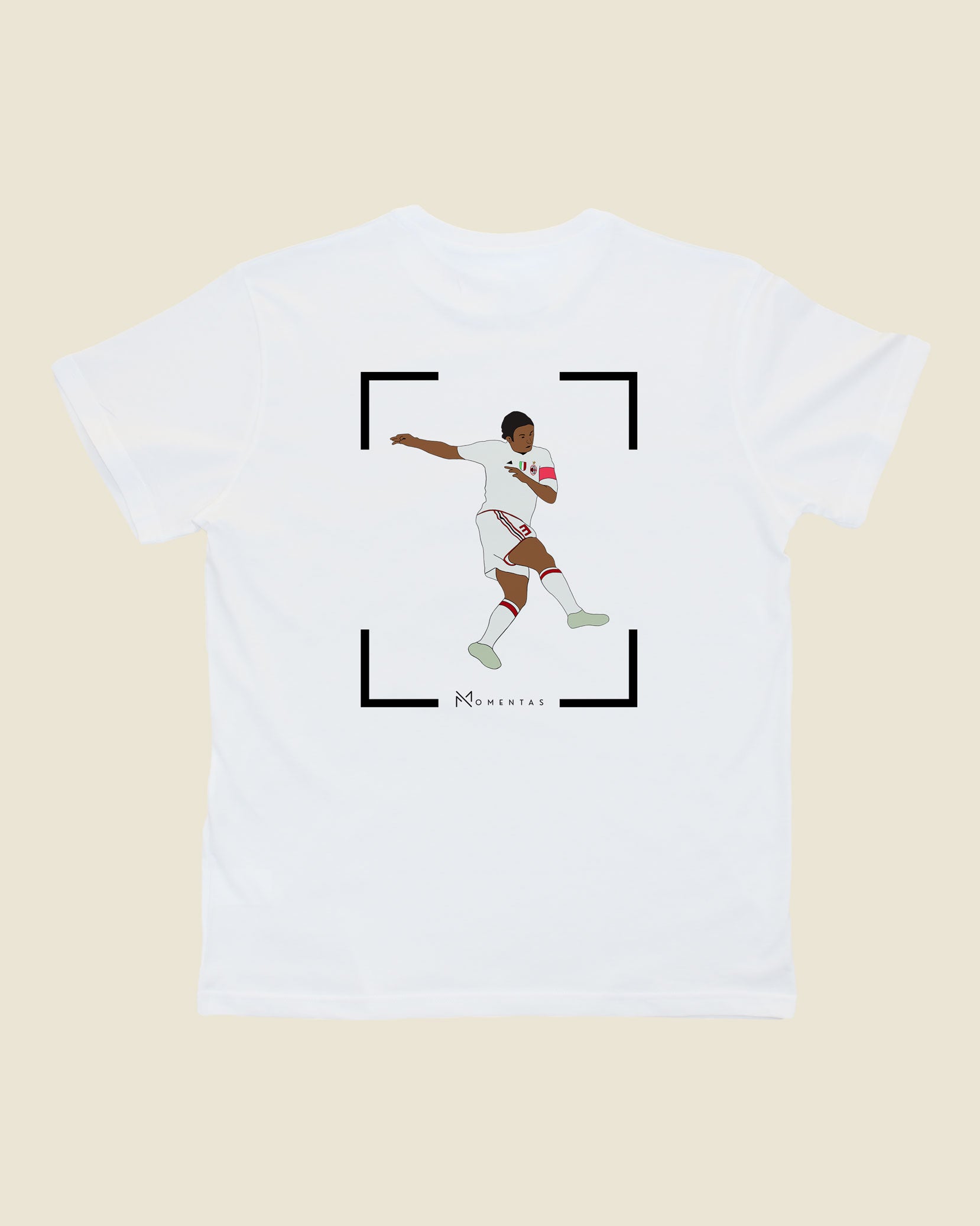 fodboldtrøje paolo maldini ac milan, hvid t-shirt ryg