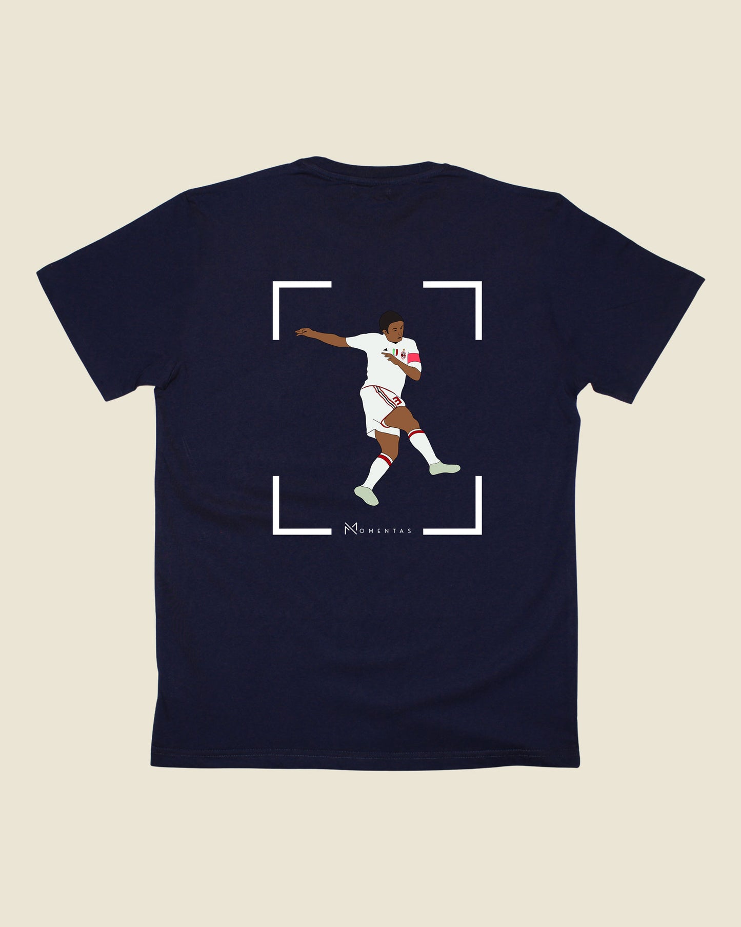 fodboldtrøje paolo maldini ac milan, navyblå t-shirt ryg