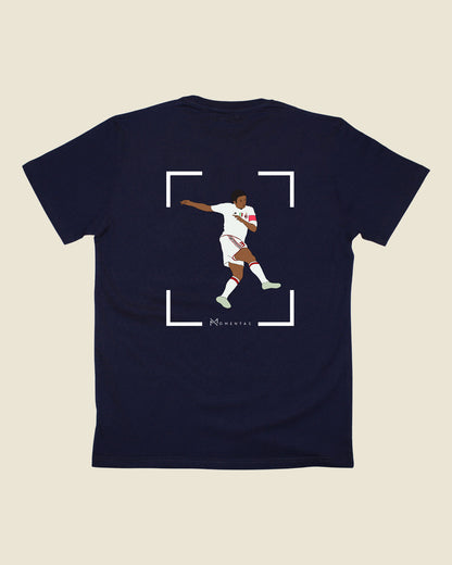 fodboldtrøje paolo maldini ac milan, navyblå t-shirt ryg