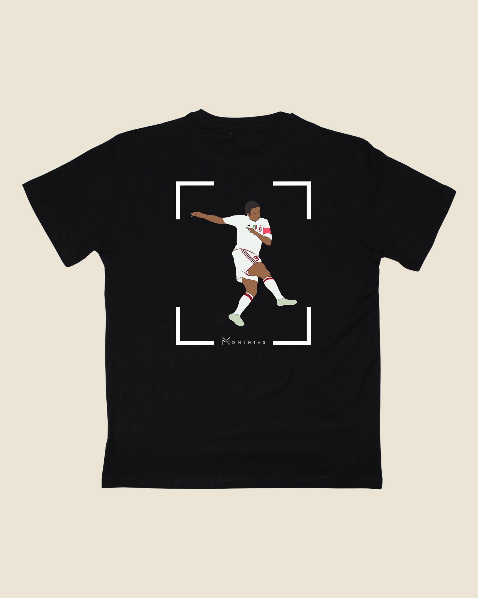fodboldtrøje paolo maldini ac milan, sort t-shirt ryg
