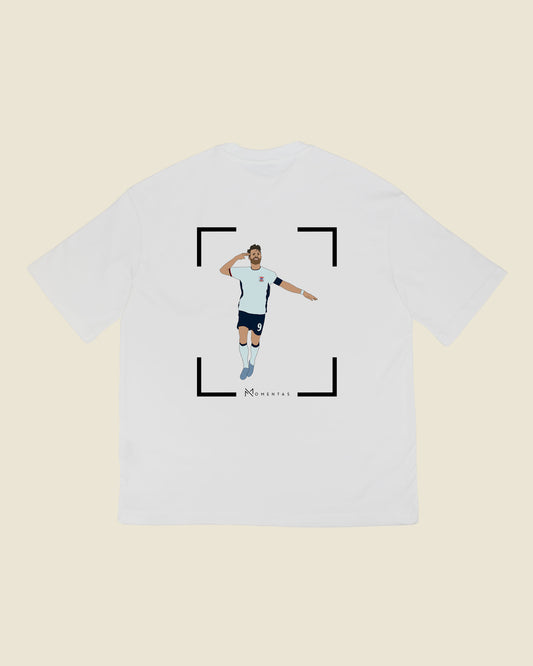 fodboldtrøje patrick mortensen agf, hvid oversized t-shirt ryg