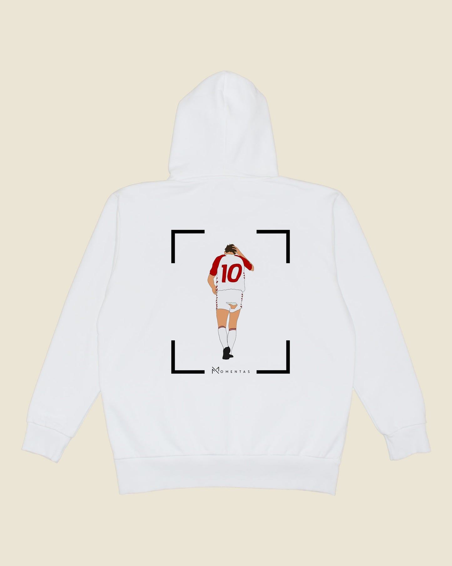 fodboldtrøje preben elkjær danmark, hvid hoodie ryg