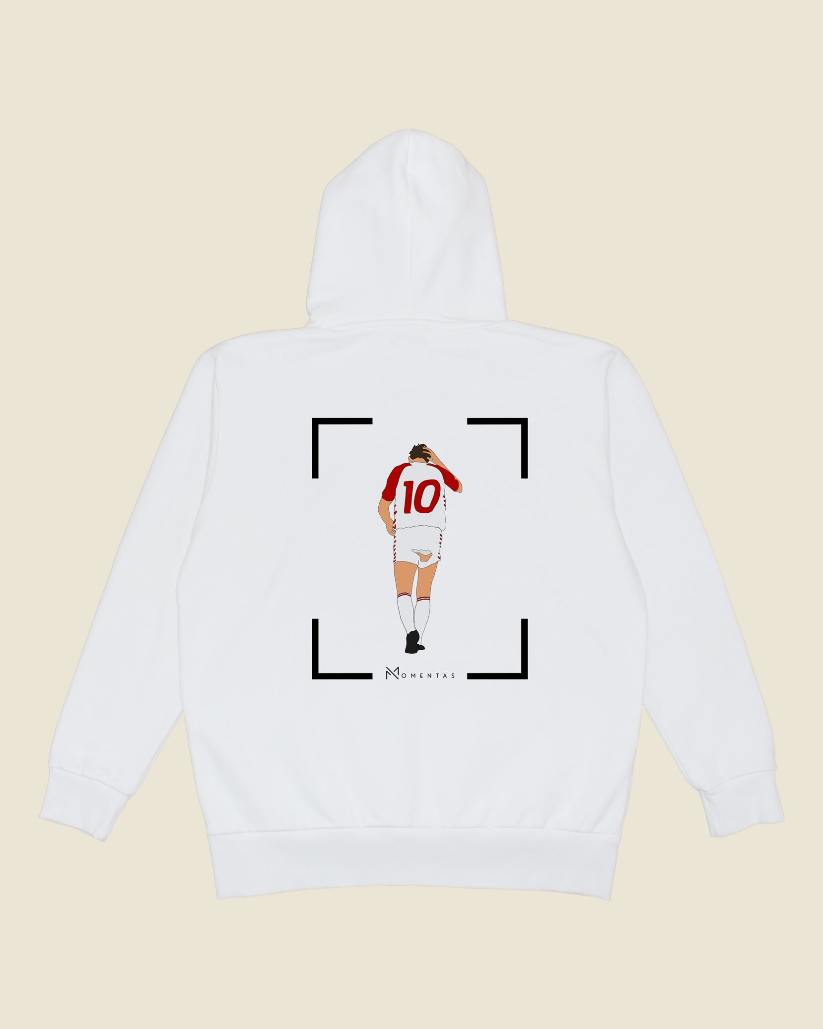 fodboldtrøje preben elkjær danmark, hvid hoodie ryg