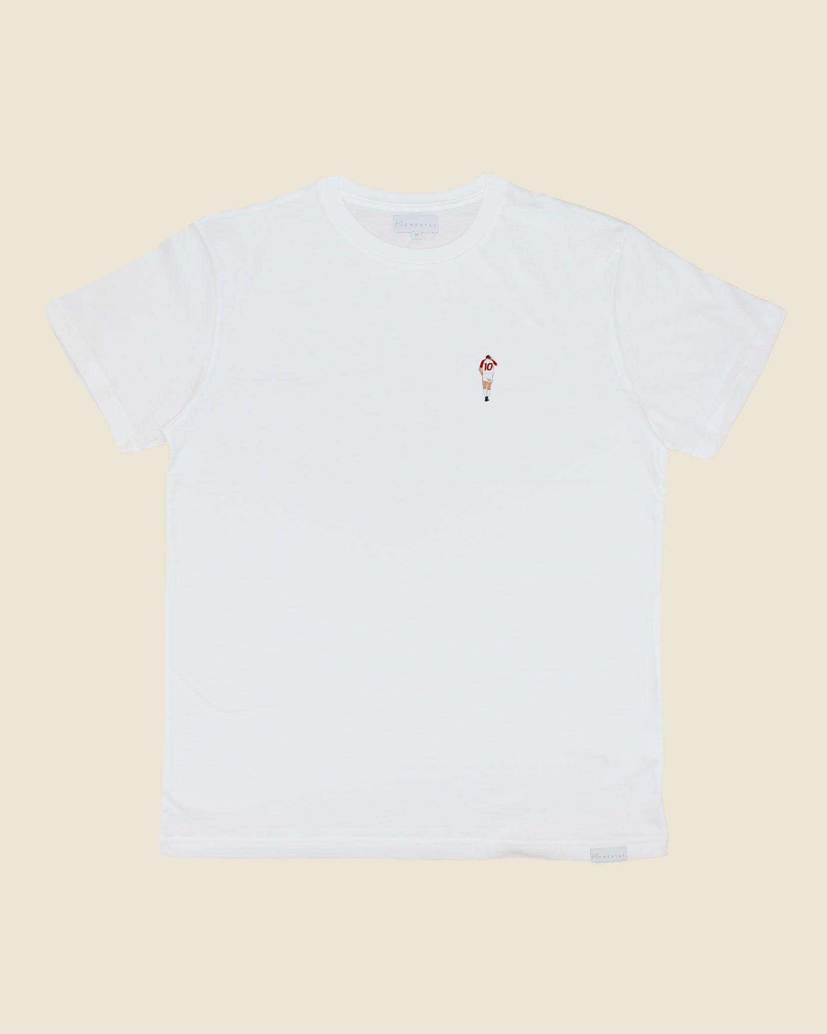 fodboldtrøje preben elkjær danmark, hvid t-shirt front