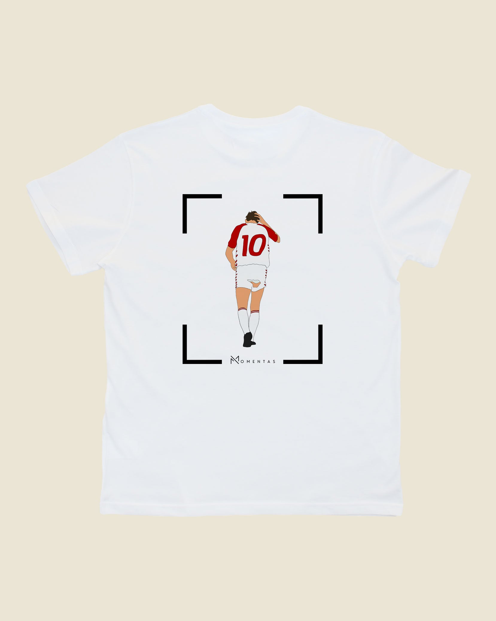 fodboldtrøje preben elkjær danmark, hvid t-shirt ryg