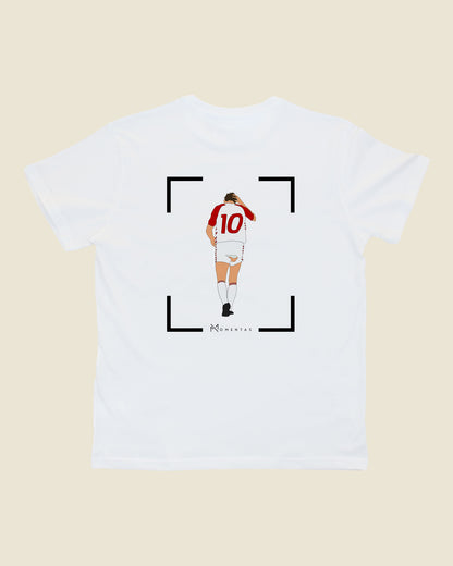 fodboldtrøje preben elkjær danmark, hvid t-shirt ryg