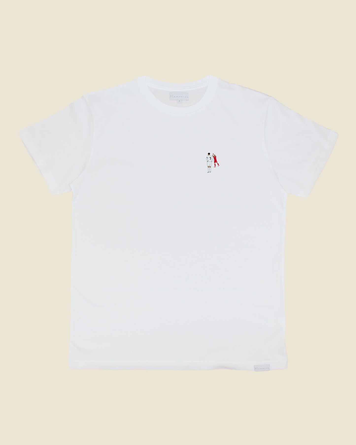 fodboldtrøje rasmus højlund danmark, hvid t-shirt front