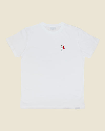 fodboldtrøje rasmus højlund danmark, hvid t-shirt front