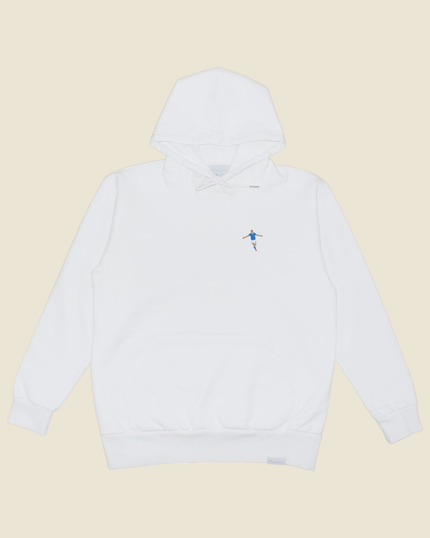 fodboldtrøje rasmus højlund napoli, hvid hoodie front
