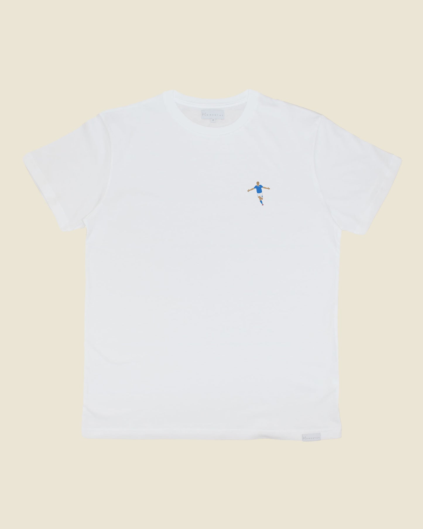 fodboldtrøje rasmus højlund napoli, hvid t-shirt front