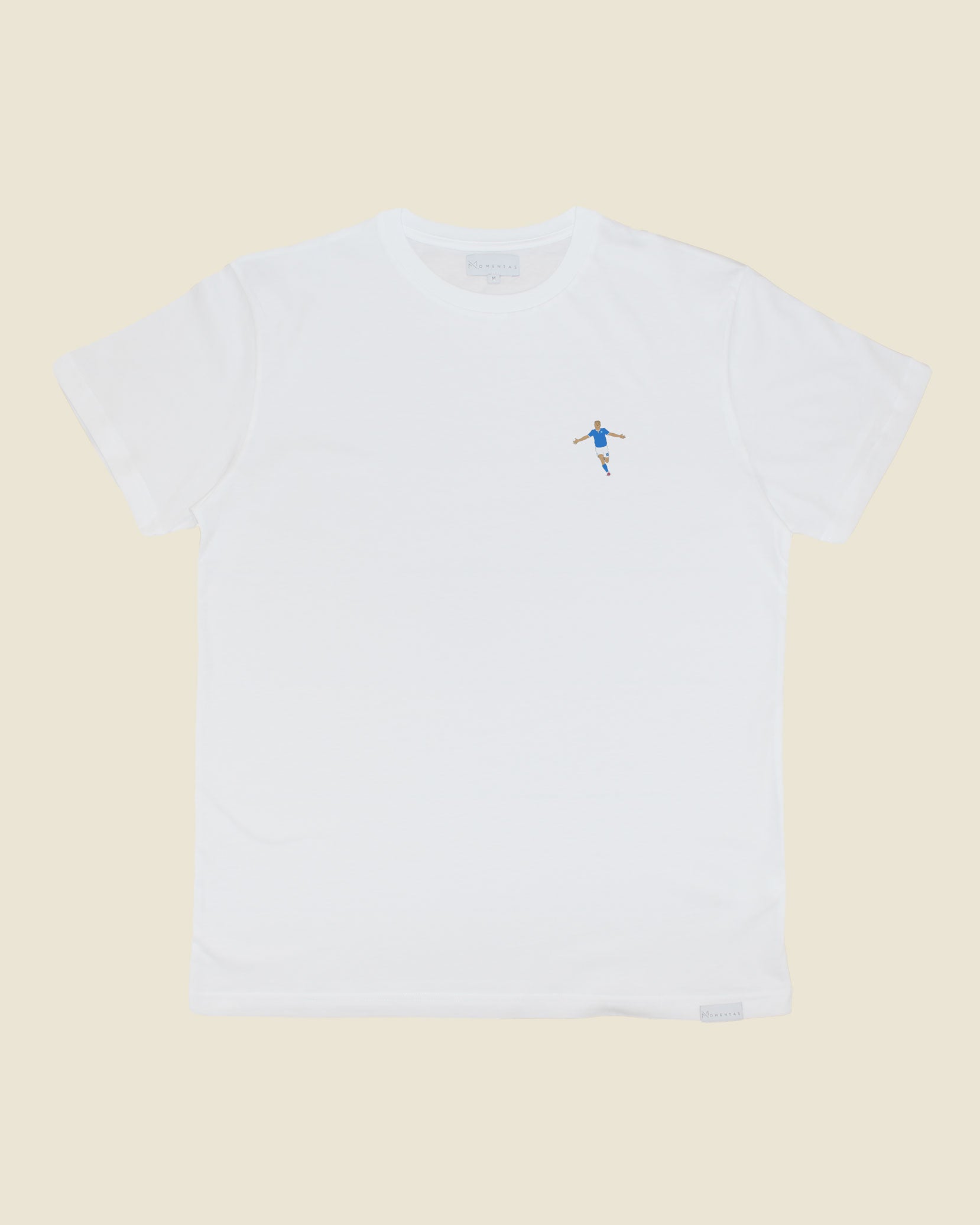fodboldtrøje rasmus højlund napoli, hvid t-shirt front
