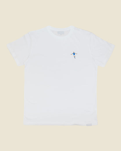 fodboldtrøje rasmus højlund napoli, hvid t-shirt front