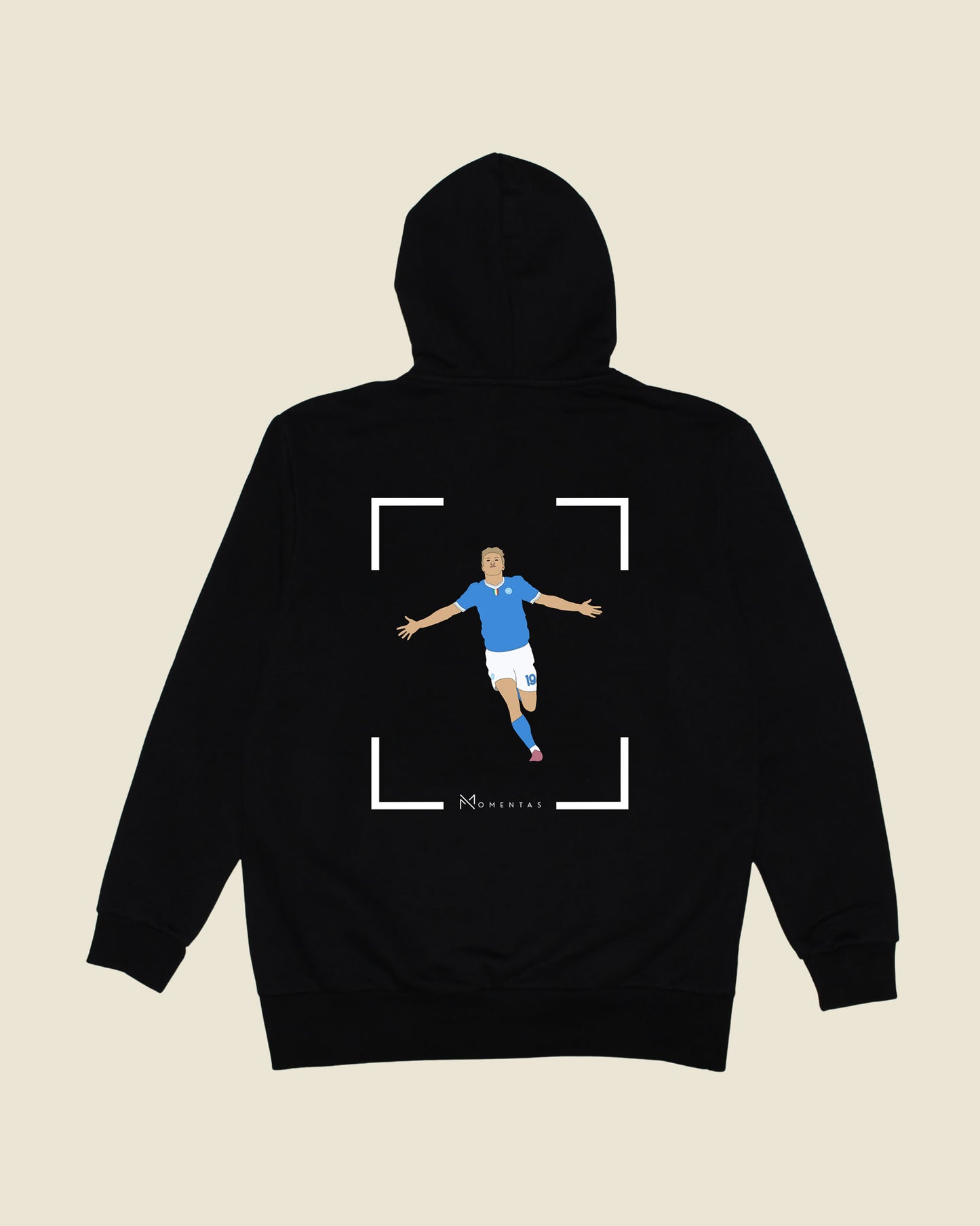 fodboldtrøje rasmus højlund napoli, sort hoodie ryg