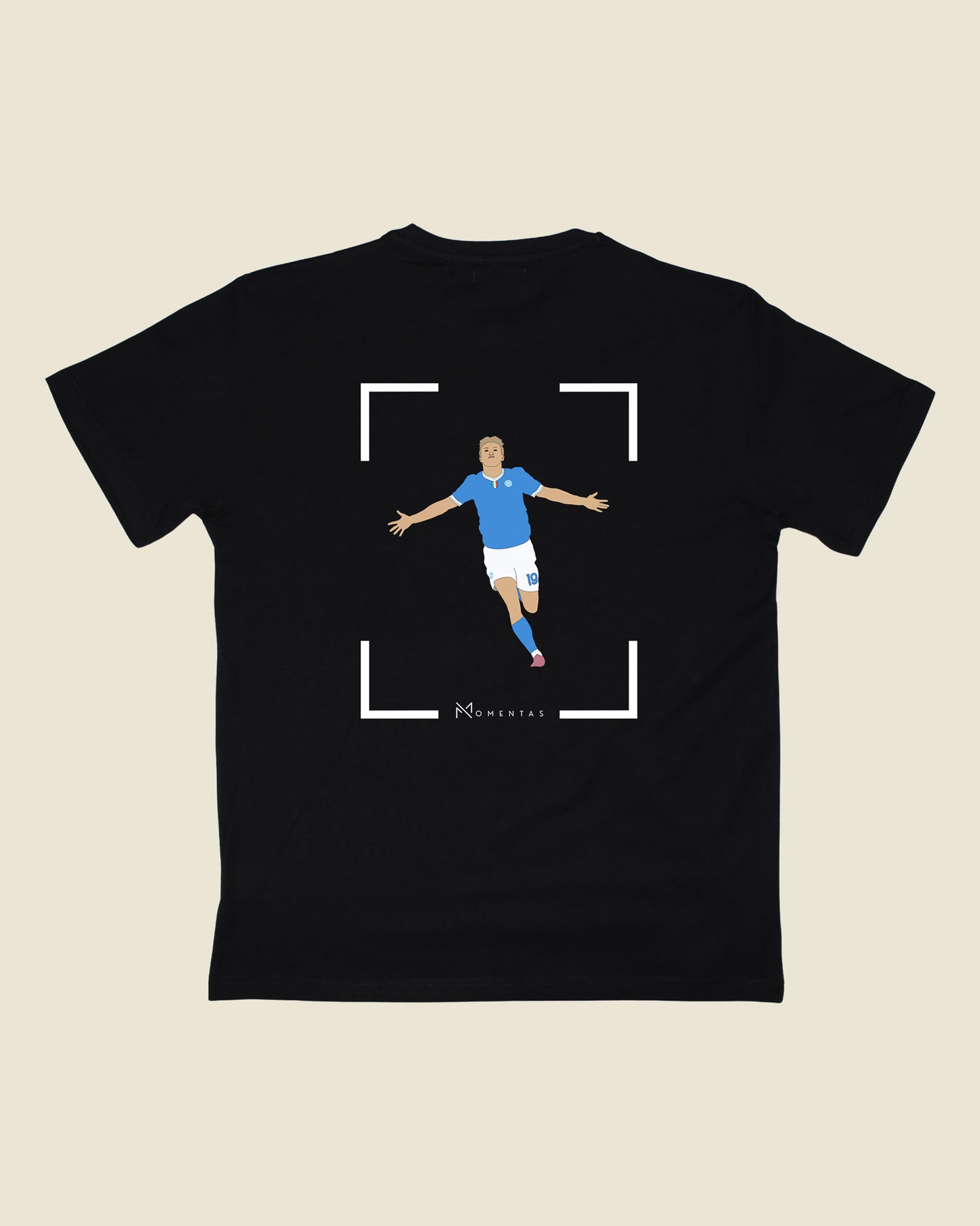 fodboldtrøje rasmus højlund napoli, sort t-shirt ryg