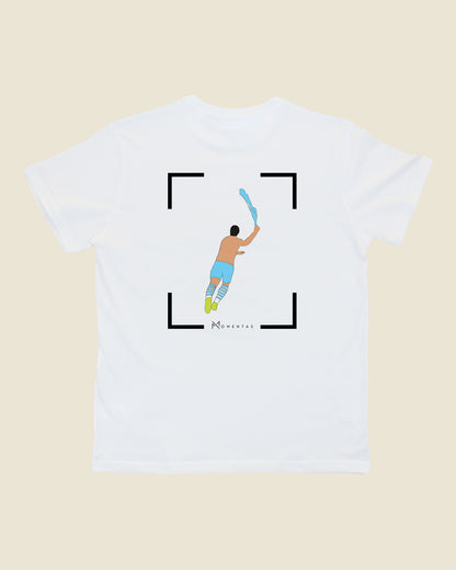 fodboldtrøje sergio agüero manchester city, hvid t-shirt ryg