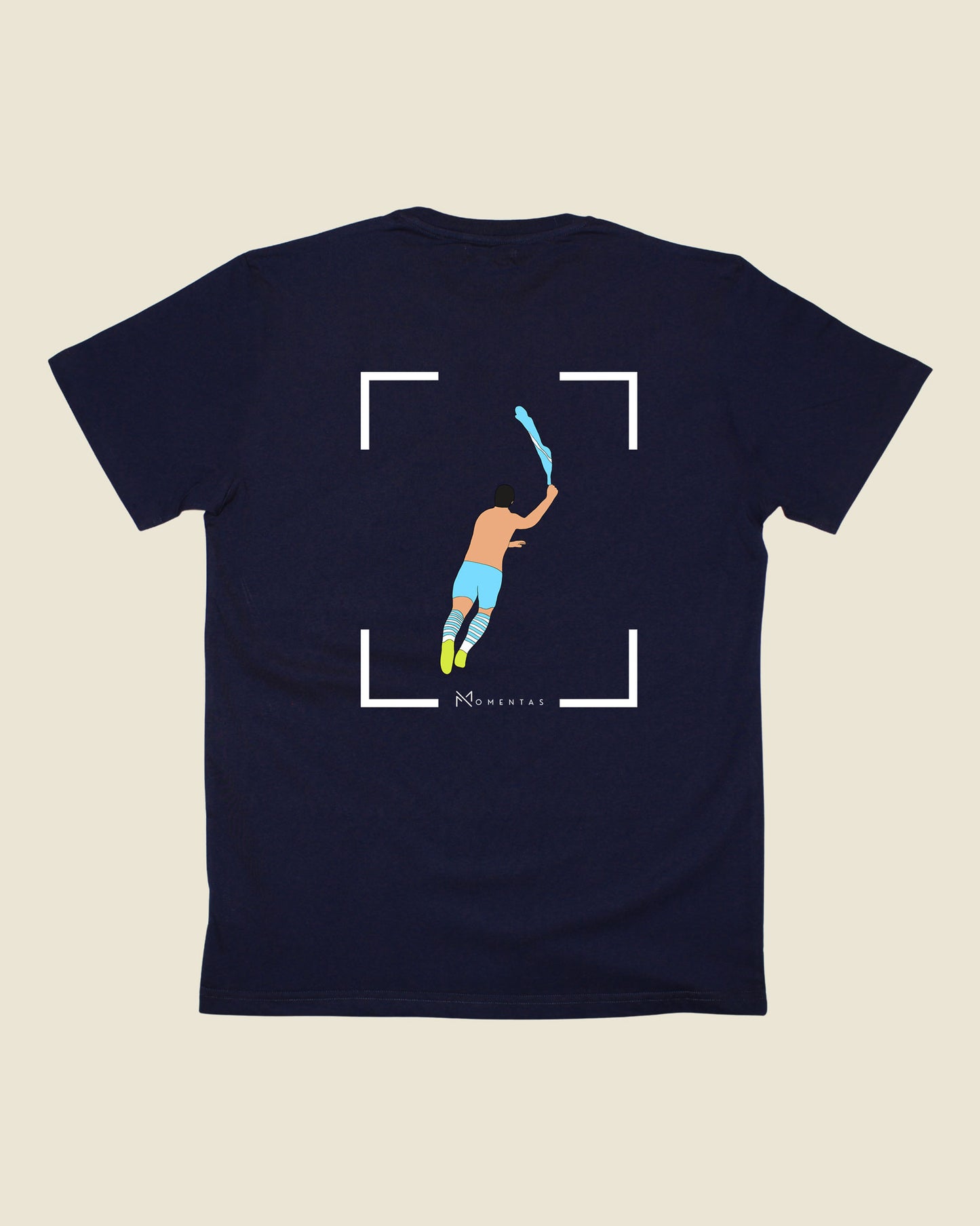 fodboldtrøje sergio agüero manchester city, navyblå t-shirt ryg