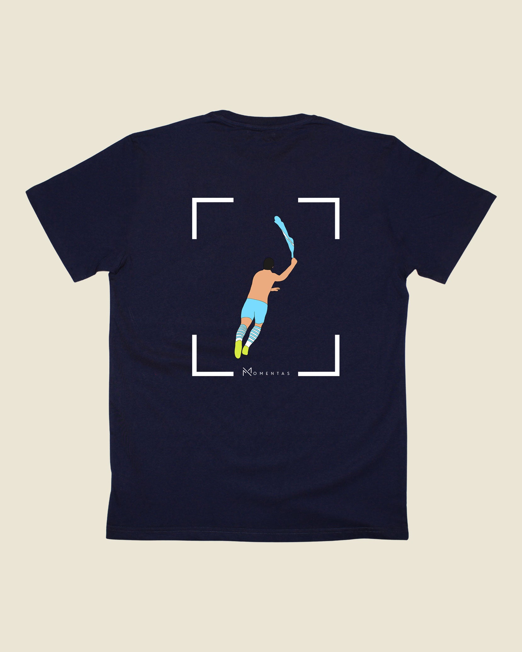 fodboldtrøje sergio agüero manchester city, navyblå t-shirt ryg