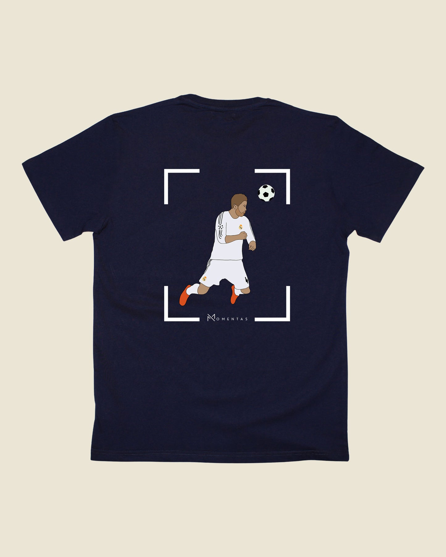 fodboldtrøje sergio ramos real madrid, navyblå t-shirt ryg