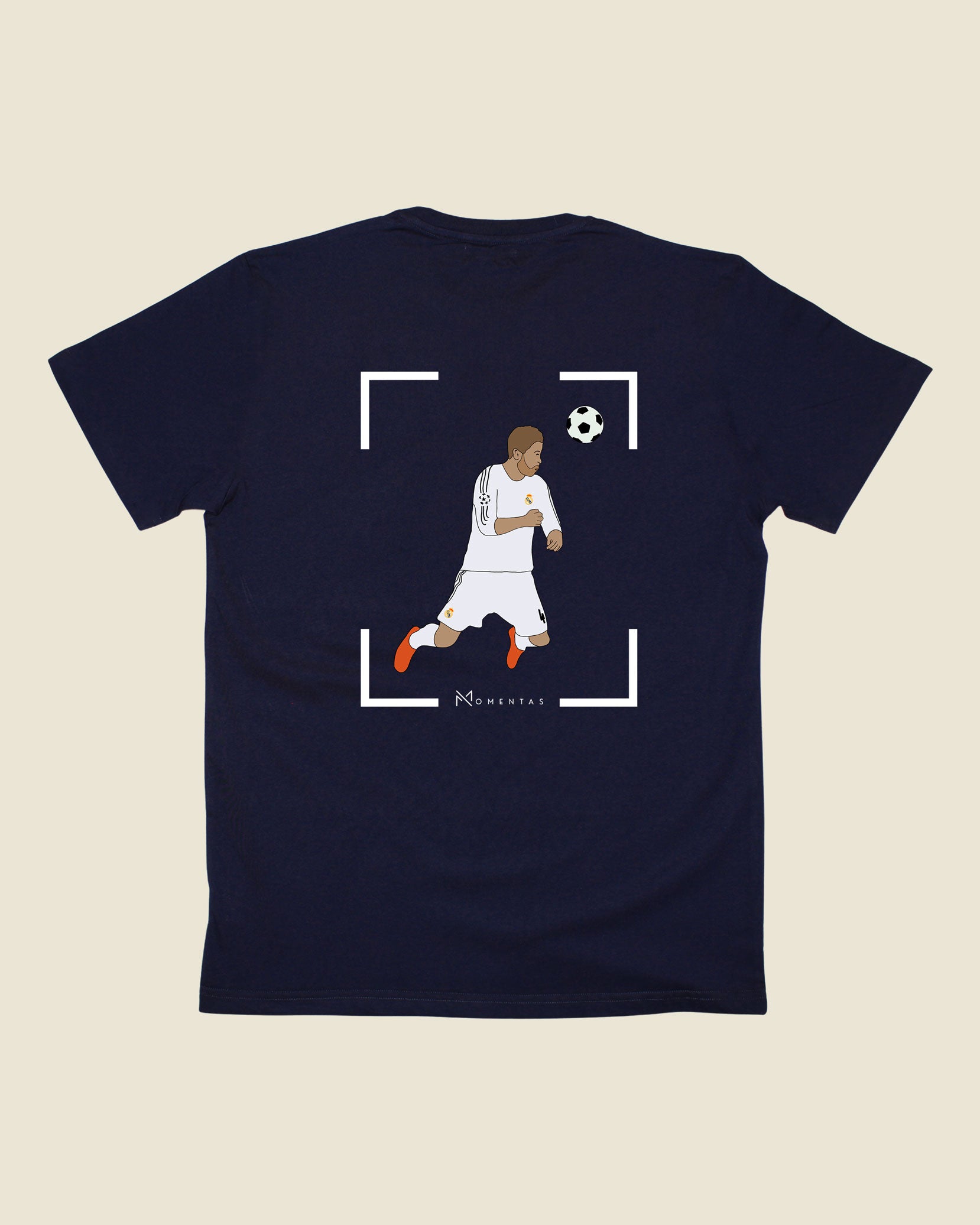 fodboldtrøje sergio ramos real madrid, navyblå t-shirt ryg