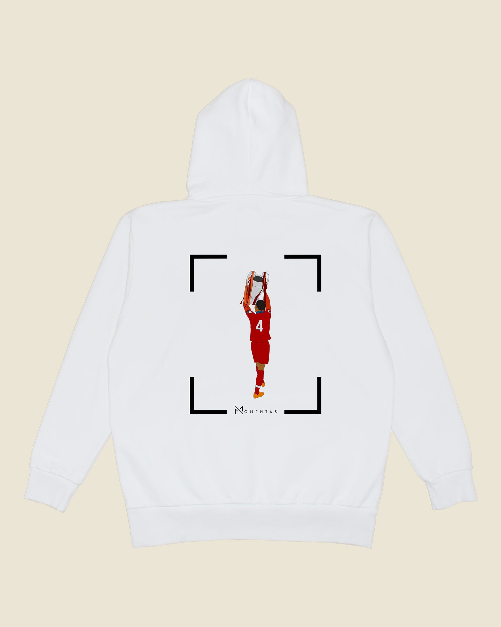 fodboldtrøje virgil van dijk liverpool, hvid hoodie ryg