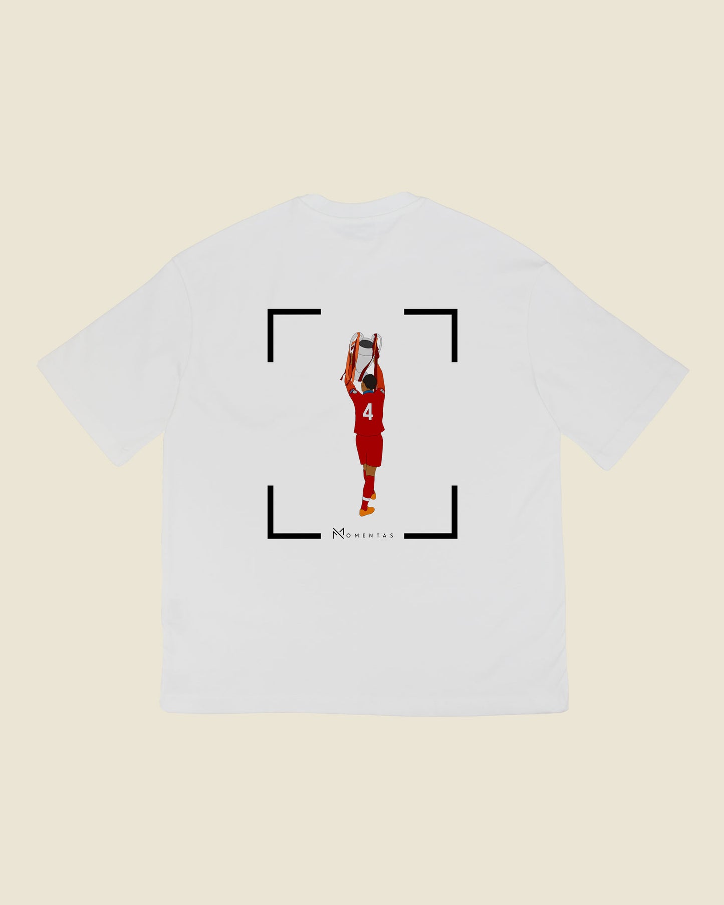 fodboldtrøje virgil van dijk liverpool, hvid oversized t-shirt ryg