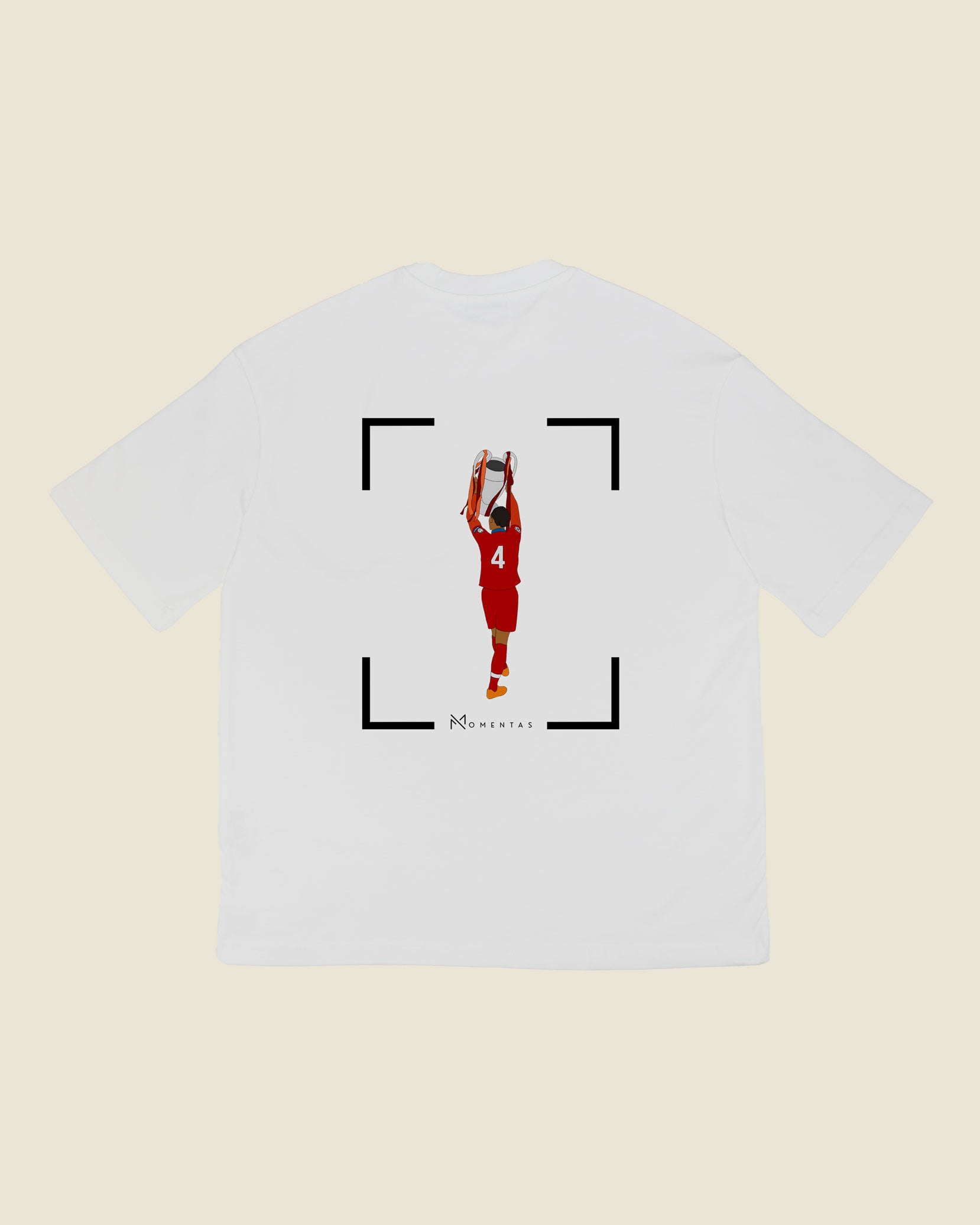 fodboldtrøje virgil van dijk liverpool, hvid oversized t-shirt ryg