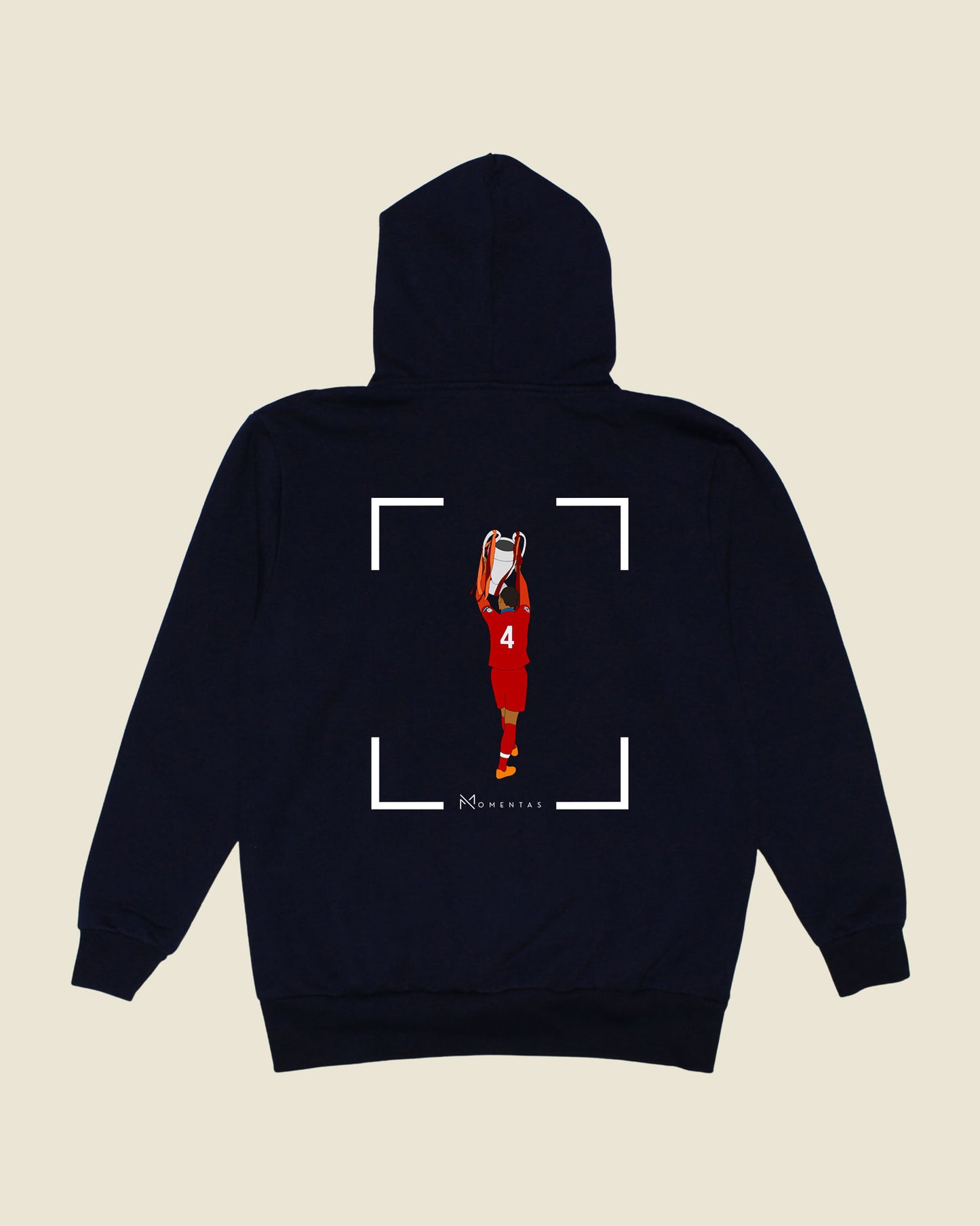 fodboldtrøje virgil van dijk liverpool, navyblå hoodie ryg