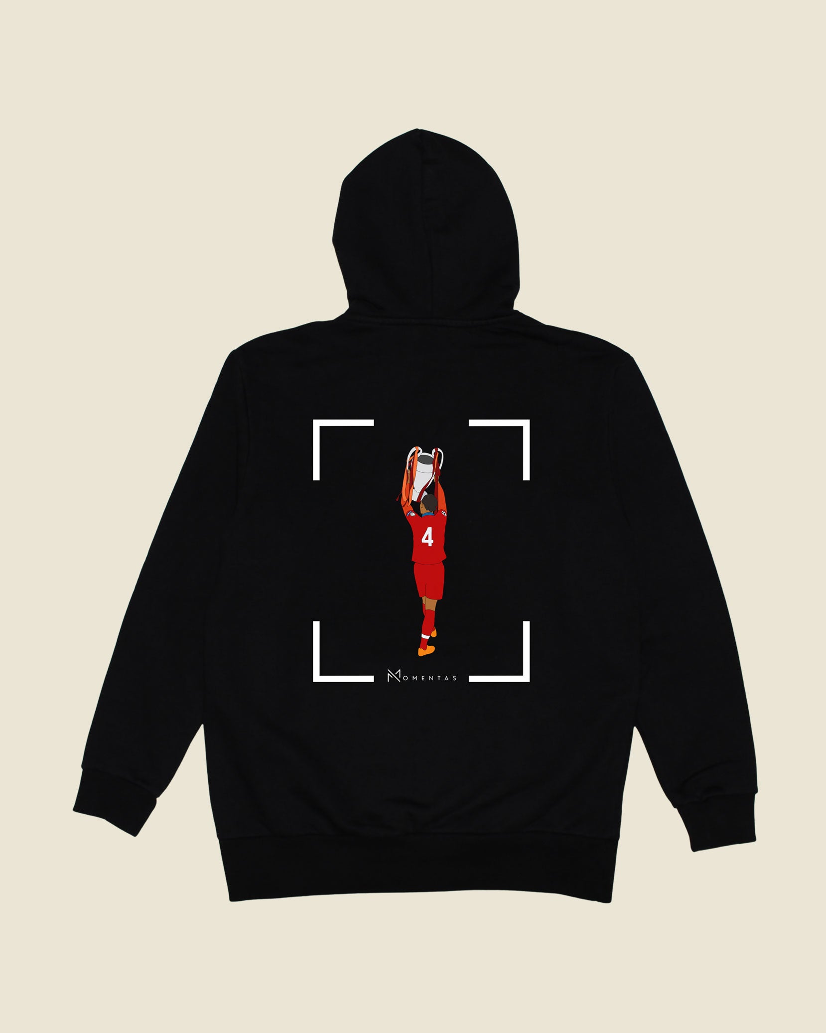 fodboldtrøje virgil van dijk liverpool, sort hoodie ryg