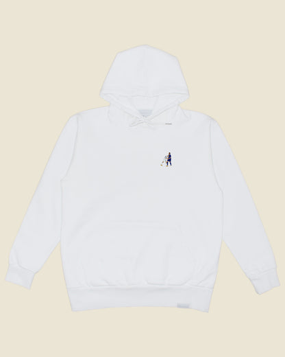 fodboldtrøje zinedine zidane frankrig, hvid hoodie front