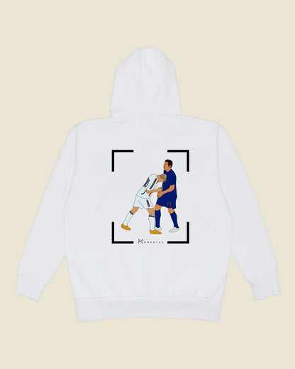 fodboldtrøje zinedine zidane frankrig, hvid hoodie ryg