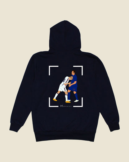 fodboldtrøje zinedine zidane frankrig, navyblå hoodie ryg