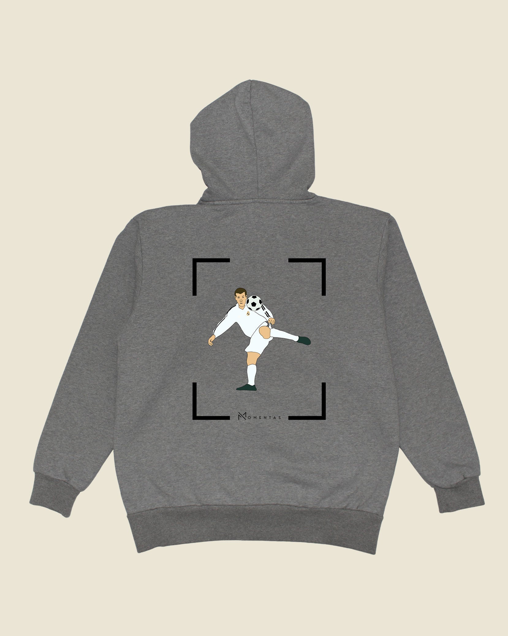 fodboldtrøje zinedine zidane real madrid, grå hoodie ryg