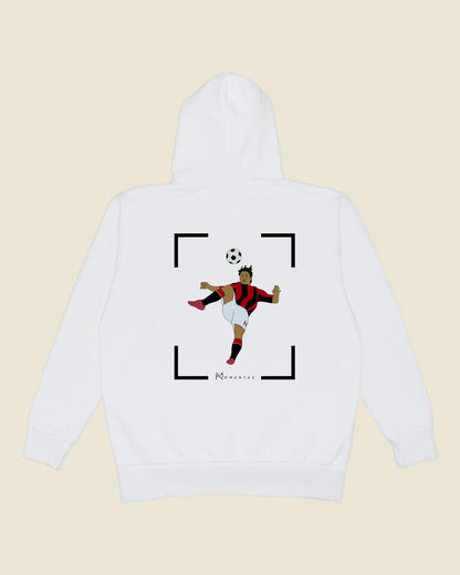 fodboldtrøje zlatan ibrahimovic ac milan, hvid hoodie ryg