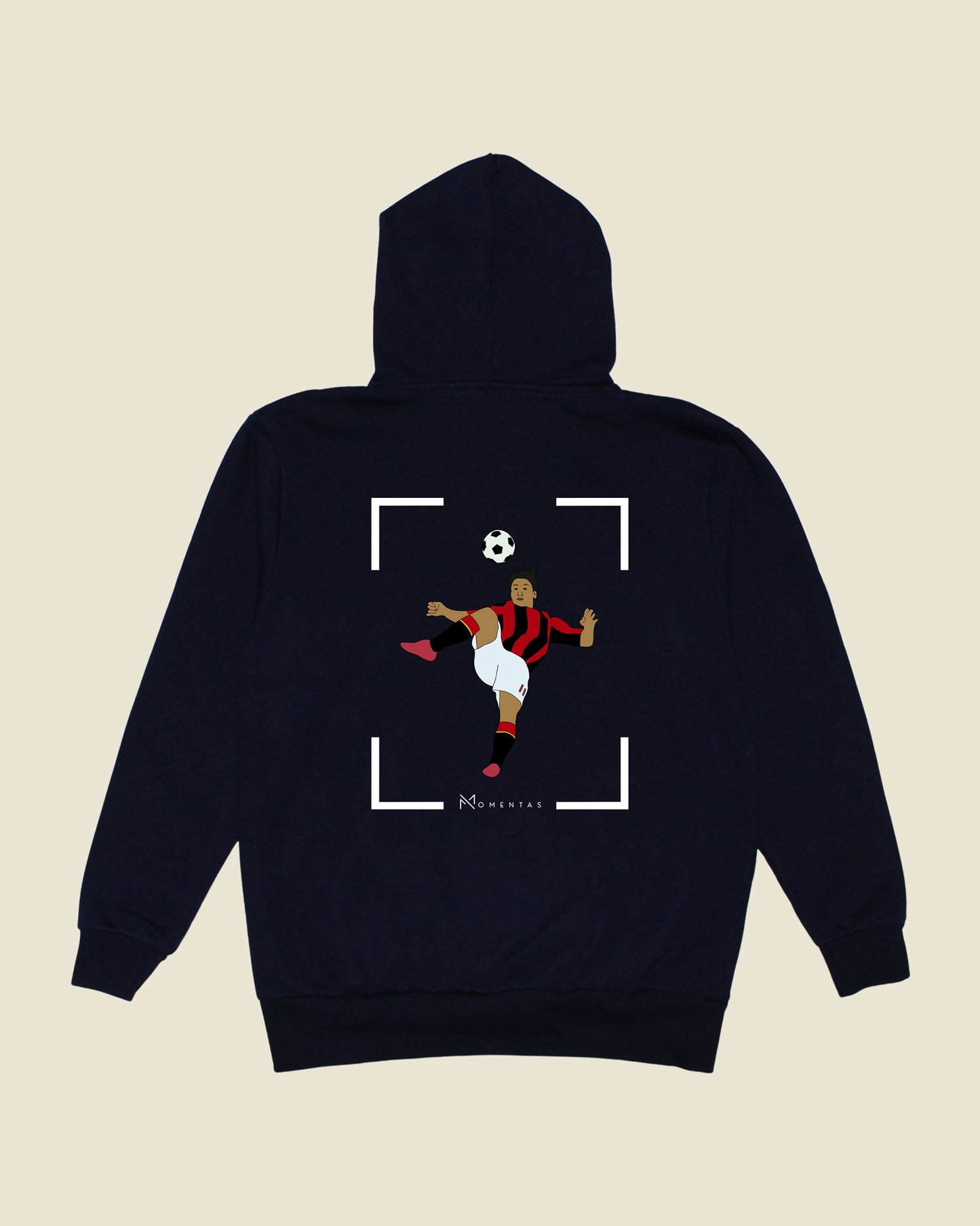 fodboldtrøje zlatan ibrahimovic ac milan, navyblå hoodie ryg
