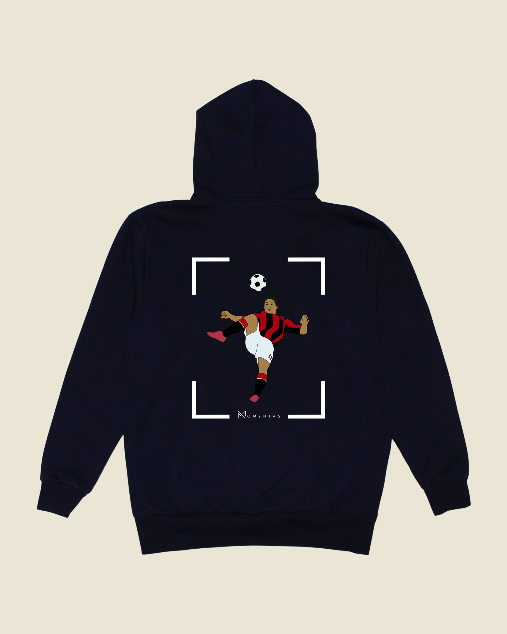 fodboldtrøje zlatan ibrahimovic ac milan, navyblå hoodie ryg