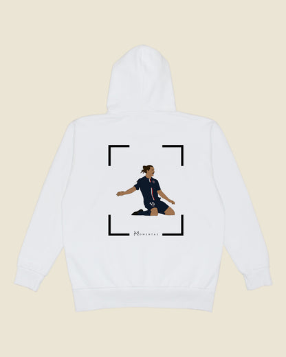 fodboldtrøje zlatan ibrahimovic psg, hvid hoodie ryg