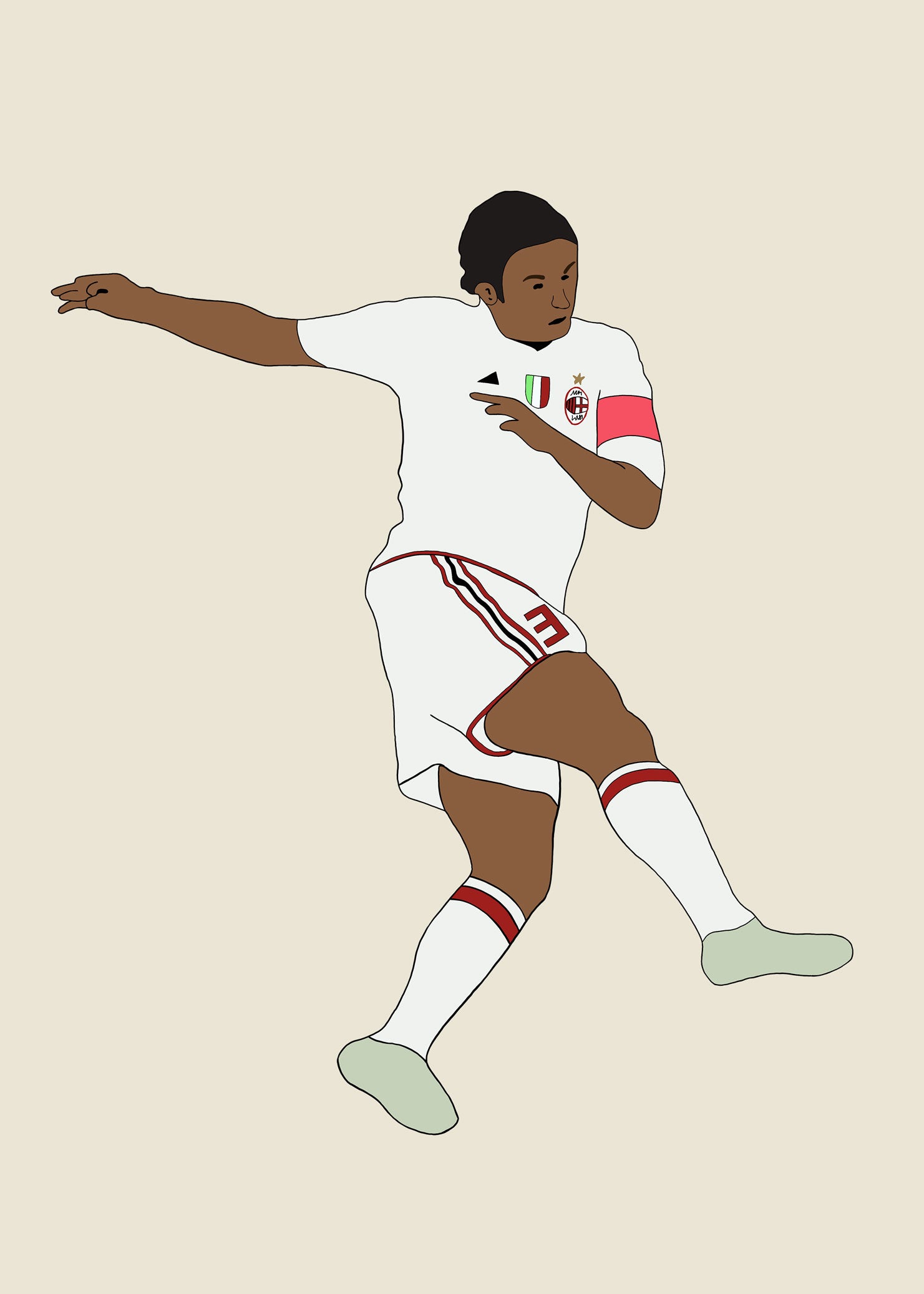 fodboldtrøje paolo maldini milan italien serie a