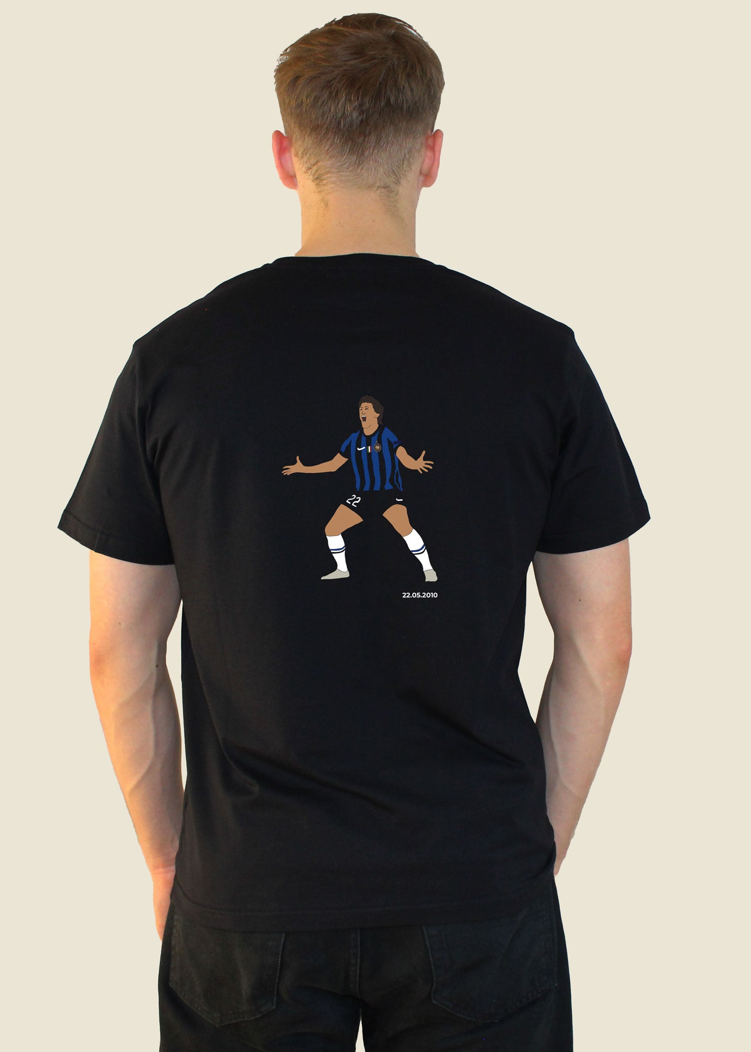 fodboldtrøje diego milito inter italien champions league t-shirt