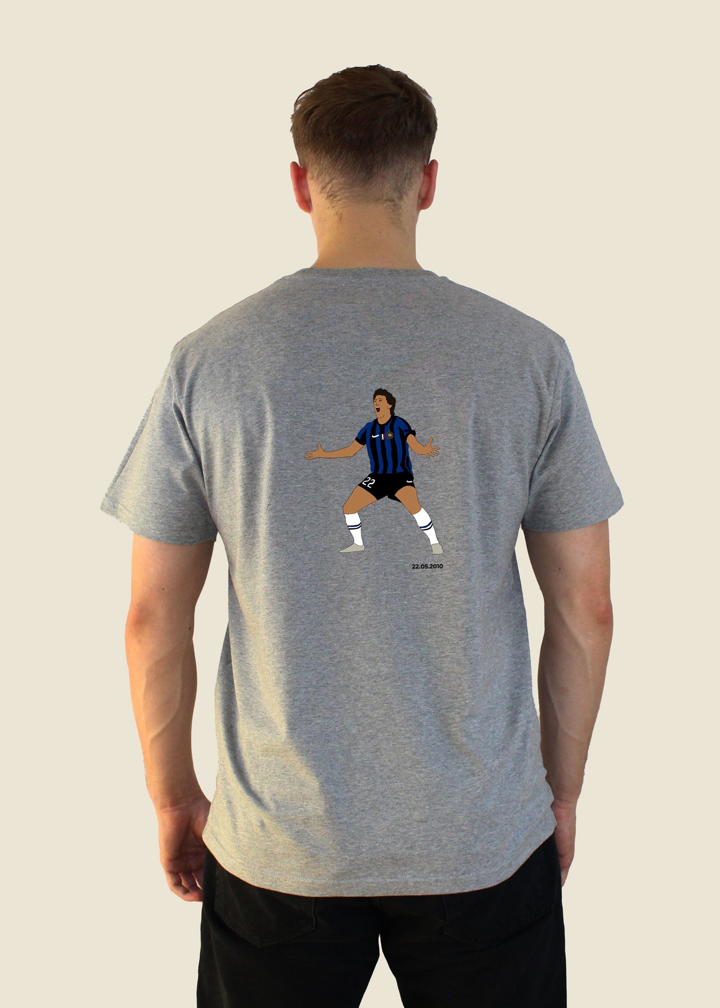 fodboldtrøje diego milito inter italien champions league t-shirt