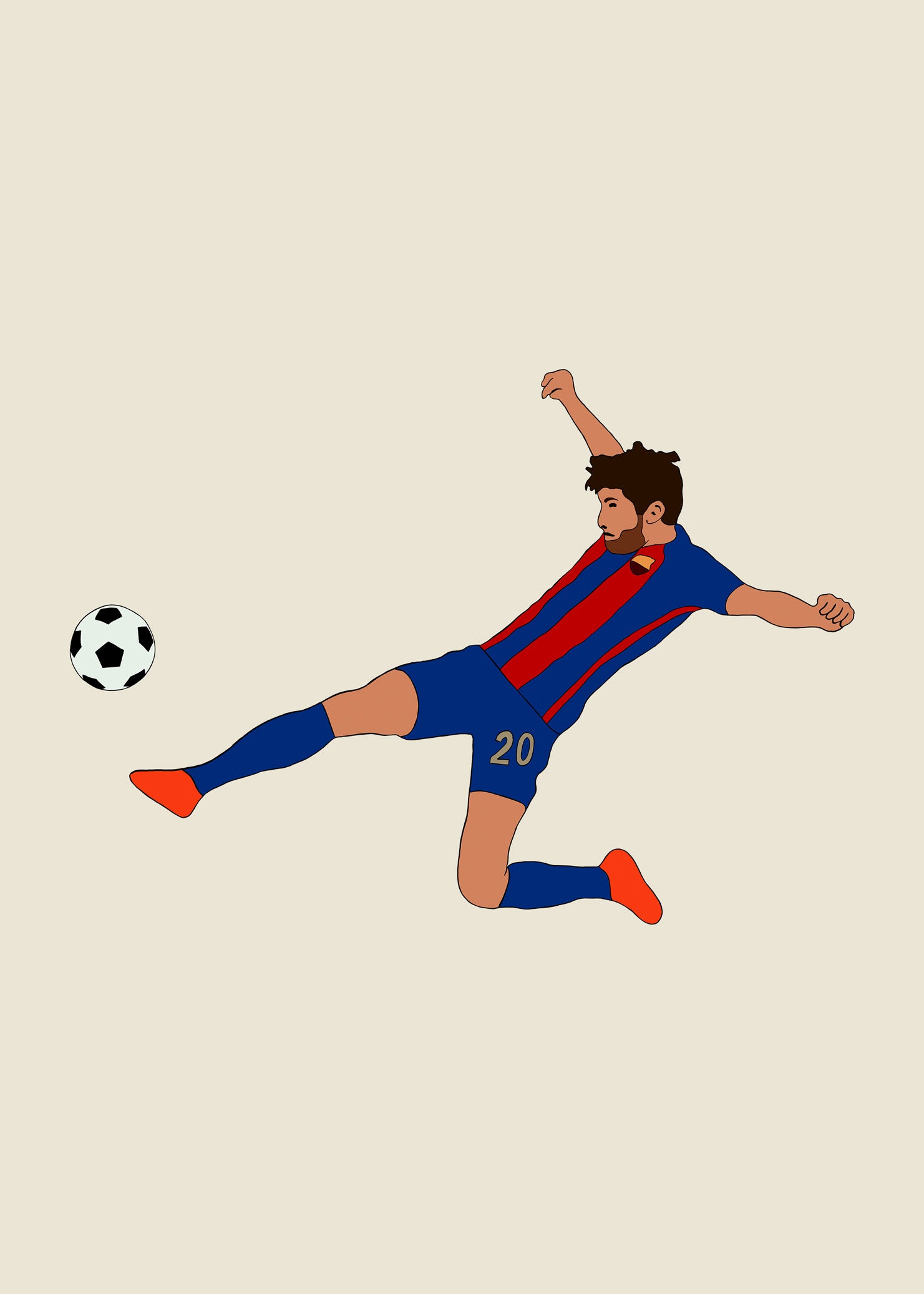fodboldtrøje sergi roberto fc barcelona spanien la liga 