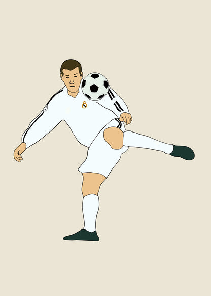 fodboldtrøje zinedine zidane real madrid spanien laliga 